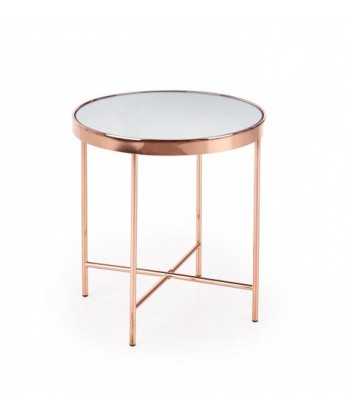 Table basse Mira Cupru en verre et métal, Ø42xH46 cm le des métaux précieux