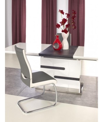 Table extensible en MDF et métal Monaco Blanc / Gris, L160-220xl90xH76 cm à prix réduit toute l'année