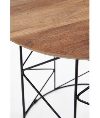 Table basse en MDF et métal Noyer Musaka / Noir, Ø50xH50 cm Venez découvrir notre 