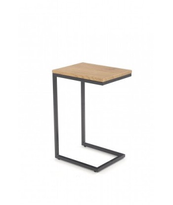 Table basse en MDF et métal Nice Chêne Doré / Noir, L40xl30xH60 cm Les êtres humains sont 