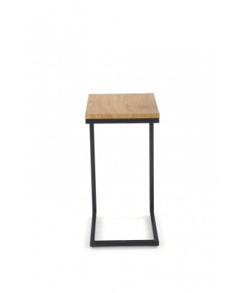 Table basse en MDF et métal Nice Chêne Doré / Noir, L40xl30xH60 cm Les êtres humains sont 