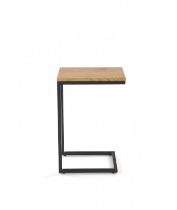 Table basse en MDF et métal Nice Chêne Doré / Noir, L40xl30xH60 cm Les êtres humains sont 