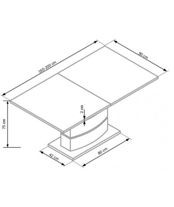 Table extensible en MDF et métal Nobel Blanc, L160-200xl90xH75 cm online