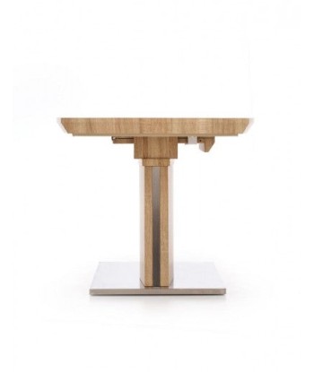 Table extensible en MDF et métal Rafaello Sonoma Oak, L160-220xl90xH76 cm Paris Déstockage Promo