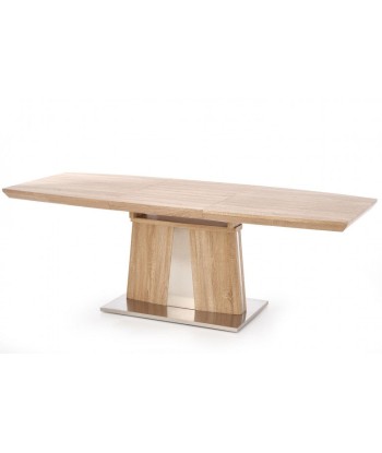 Table extensible en MDF et métal Rafaello Sonoma Oak, L160-220xl90xH76 cm Paris Déstockage Promo