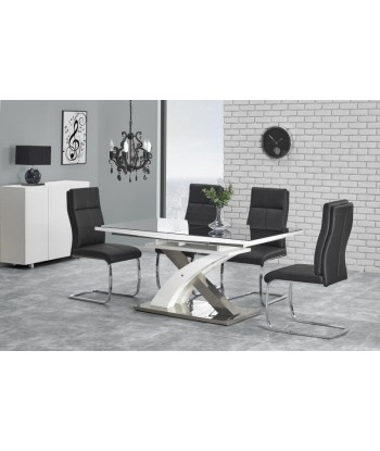 Table extensible en MDF et métal Sandor 2 Noir, L160-220xl90xH77 cm Venez découvrir notre 