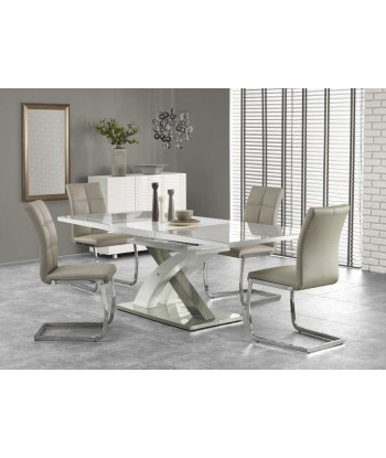 Table extensible en MDF et métal Sandor 2 Gris, L160-220xl90xH77 cm vous aussi creer 