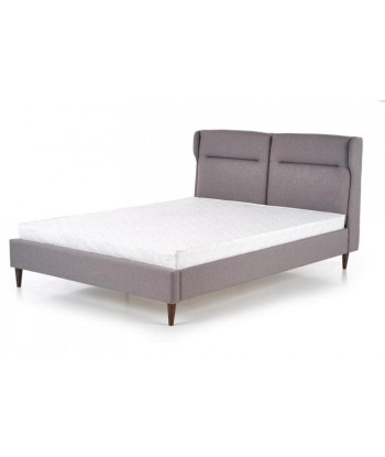 Lit recouvert de tissu Santino Gris les ctes