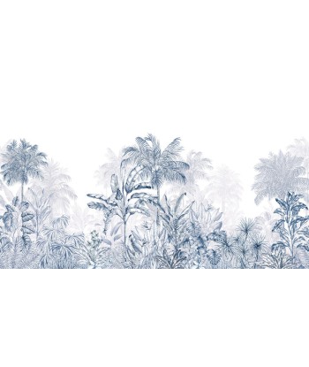 Papier peint graphique – Jungle Tropicale Monochrome marine store