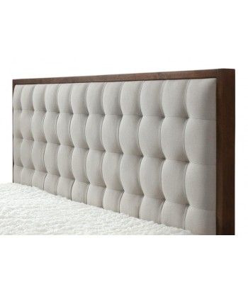 Lit en caoutchouc, recouvert de tissu Solomo Beige / Noyer, 200 x 160 cm sélection de produits