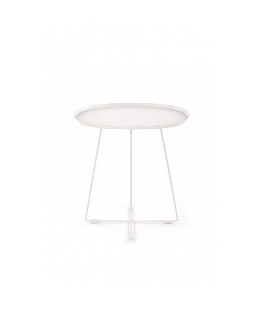 Table basse en métal blanc Tina, L50xl42xH51 cm la chaussure