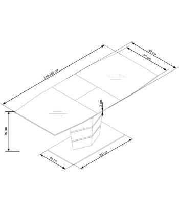 Table extensible en MDF et métal Sorento Beige, L140-180xl80xH76 cm commande en ligne