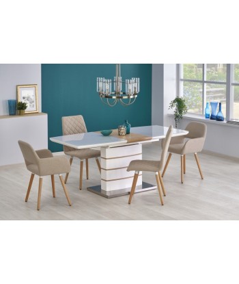 Table Toronto en MDF et métal, L140-180xl80xh76 cm 2024