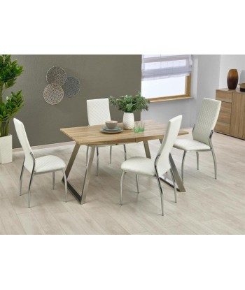 Table extensible en MDF et métal Chêne Trevor Sonoma, L130-170xl80xH76 cm shop