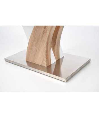 Table Vilmer Blanc / Chêne Sonoma verre et MDF, L160xl90xH76 cm Comparez et commandez 