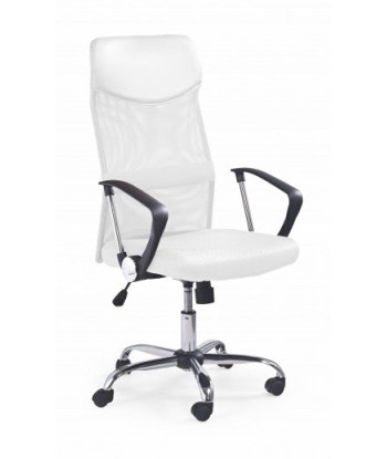 Chaise de bureau ergonomique tapissée de tissu Vire Blanc, l61xA63xH110-120 cm 50-70% off 