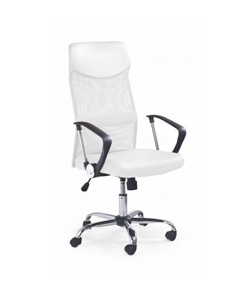 Chaise de bureau ergonomique tapissée de tissu Vire Blanc, l61xA63xH110-120 cm 50-70% off 