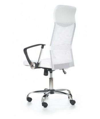 Chaise de bureau ergonomique tapissée de tissu Vire Blanc, l61xA63xH110-120 cm 50-70% off 