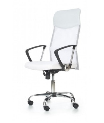 Chaise de bureau ergonomique tapissée de tissu Vire Blanc, l61xA63xH110-120 cm 50-70% off 