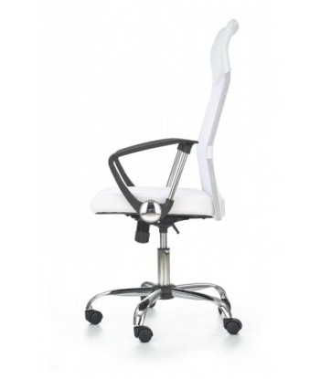 Chaise de bureau ergonomique tapissée de tissu Vire Blanc, l61xA63xH110-120 cm 50-70% off 