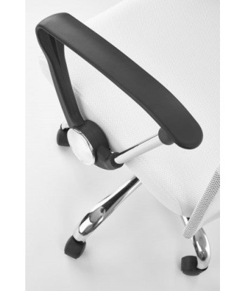 Chaise de bureau ergonomique tapissée de tissu Vire Blanc, l61xA63xH110-120 cm 50-70% off 