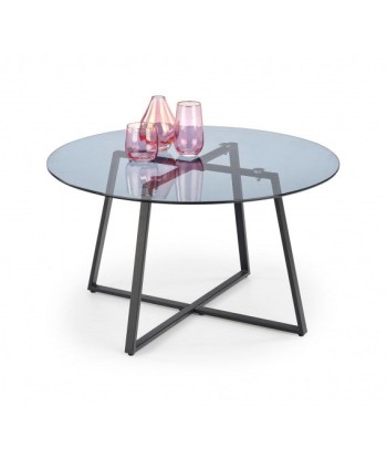 Table basse en verre et métal Zelda Noir, Ø80xH45 cm sur le site 