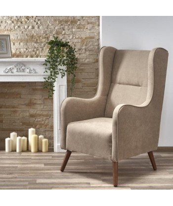 Fauteuil tapissé de tissu Chester Beige, l67xA85xH114 cm de l' environnement