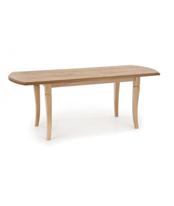 Table extensible en MDF et bois de hêtre Chêne Fryderyk, L160-240xl90xH74 cm s'inspire de l'anatomie humaine