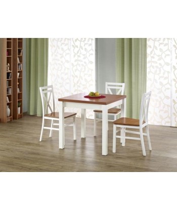 Table extensible en aggloméré et MDF Gracjan Alin / Blanc, L80-160xl80xH76 cm acheter en ligne