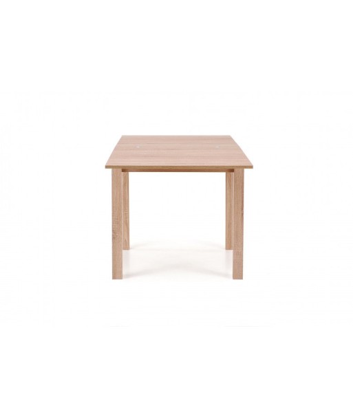 Table extensible en aggloméré et MDF Chêne Gracjan Sonoma, L80-160xl80xH76 cm Fin de série