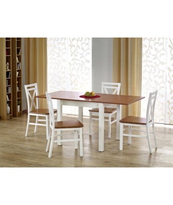 Table extensible en aggloméré et MDF Gracjan Alin / Blanc, L80-160xl80xH76 cm acheter en ligne