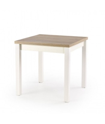 Table extensible en aggloméré et MDF Gracjan Sonoma Chêne / Blanc, L80-160xl80xH76 cm en ligne des produits 