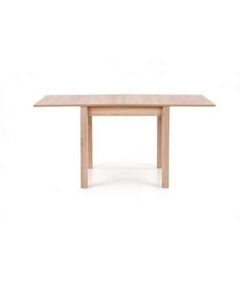 Table extensible en aggloméré et MDF Chêne Gracjan Sonoma, L80-160xl80xH76 cm Fin de série