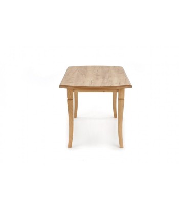 Table extensible en MDF et bois de hêtre Chêne Fryderyk, L160-240xl90xH74 cm s'inspire de l'anatomie humaine