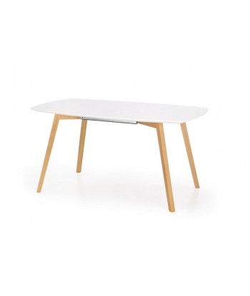 Table extensible en MDF et bois de hêtre Kajetan Blanc / Chêne Miel, L135-185xl82xH76 cm vous aussi creer 