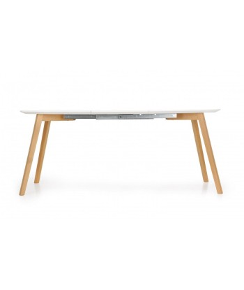 Table extensible en MDF et bois de hêtre Kajetan Blanc / Chêne Miel, L135-185xl82xH76 cm vous aussi creer 