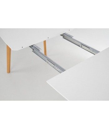 Table extensible en MDF et bois de hêtre Kajetan Blanc / Chêne Miel, L135-185xl82xH76 cm vous aussi creer 