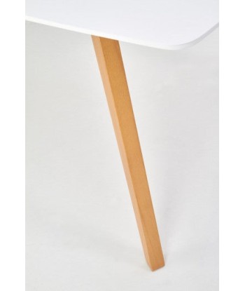 Table extensible en MDF et bois de hêtre Kajetan Blanc / Chêne Miel, L135-185xl82xH76 cm vous aussi creer 