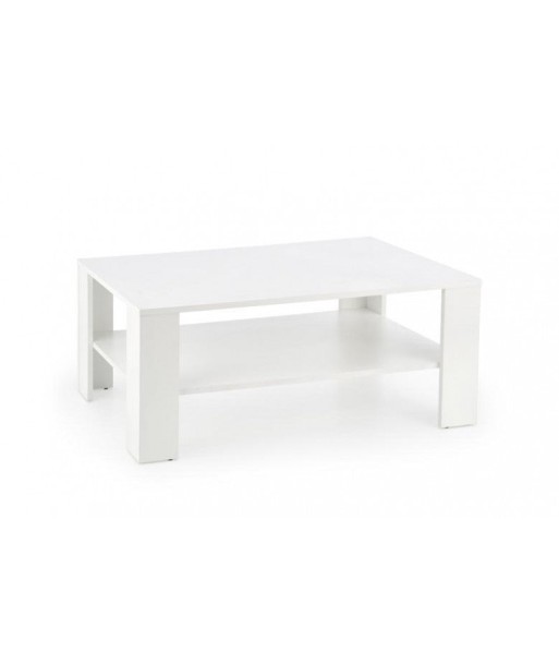 Table basse Kwadro blanche, L110xl65xH53 cm le concept de la Pate a emporter 