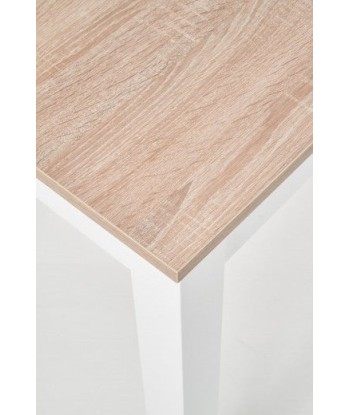 Table en bois aggloméré et MDF Chêne Sonoma / Blanc Ksawery, L120xl68xH76 cm de la marque