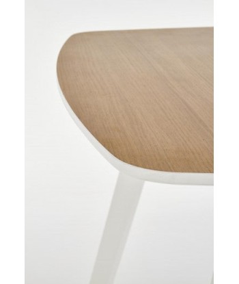 Table extensible en MDF et bois de hêtre Kajetan 2 Chêne Miel / Blanc, L135-185xl82xH76 cm la chaussure