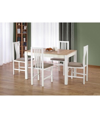 Table en bois aggloméré et MDF Chêne Sonoma / Blanc Ksawery, L120xl68xH76 cm de la marque