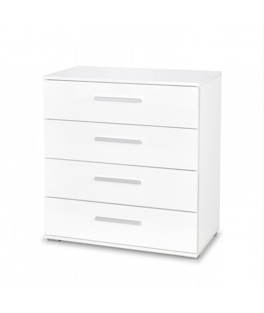 Commode avec 4 tiroirs Lima KM-3 Blanc, l77xA40xH82 cm 2024