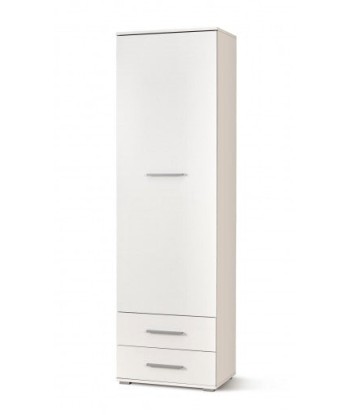 Armoire palette 1 porte et 2 tiroirs Lima REG-1 Blanc, l60xA40xH200 cm 2023