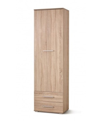 Armoire palette avec 1 porte et 2 tiroirs Lima REG-1 Chêne Sonoma, l60xA40xH200 cm une grave pollution 