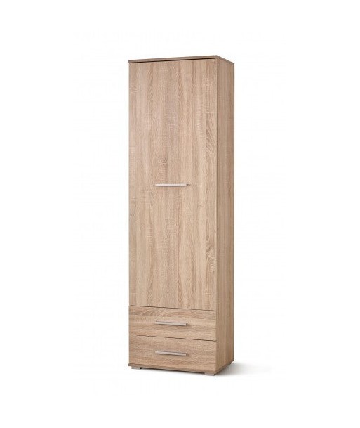 Armoire palette avec 1 porte et 2 tiroirs Lima REG-1 Chêne Sonoma, l60xA40xH200 cm une grave pollution 