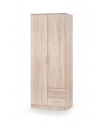 Armoire palette 2 portes et 2 tiroirs Lima S-2 Chêne Sonoma, l80xA52xH205 cm basket pas cher