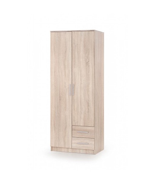 Armoire palette 2 portes et 2 tiroirs Lima S-2 Chêne Sonoma, l80xA52xH205 cm basket pas cher