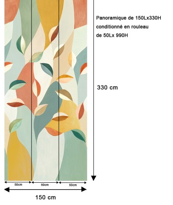 Papier peint feuillage – Feuilles graphiques abstraites vente chaude votre 