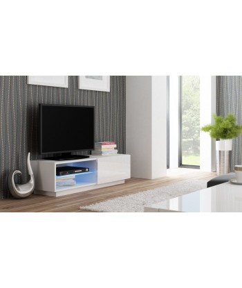 Livo RTV-120S Commode TV MDF blanc, l120xA40xH38 cm une grave pollution 